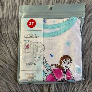 Disney Frozen Two Piece Pajama Set Toddler Girls Size 2T Elsa‎ Anna Pajamas Pjs